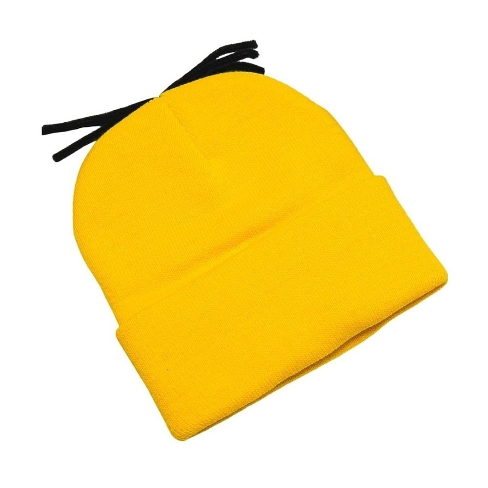 Minion Costume Accessory Set Yellow Beanie Goggles Black Gloves - Picture 5 of 6